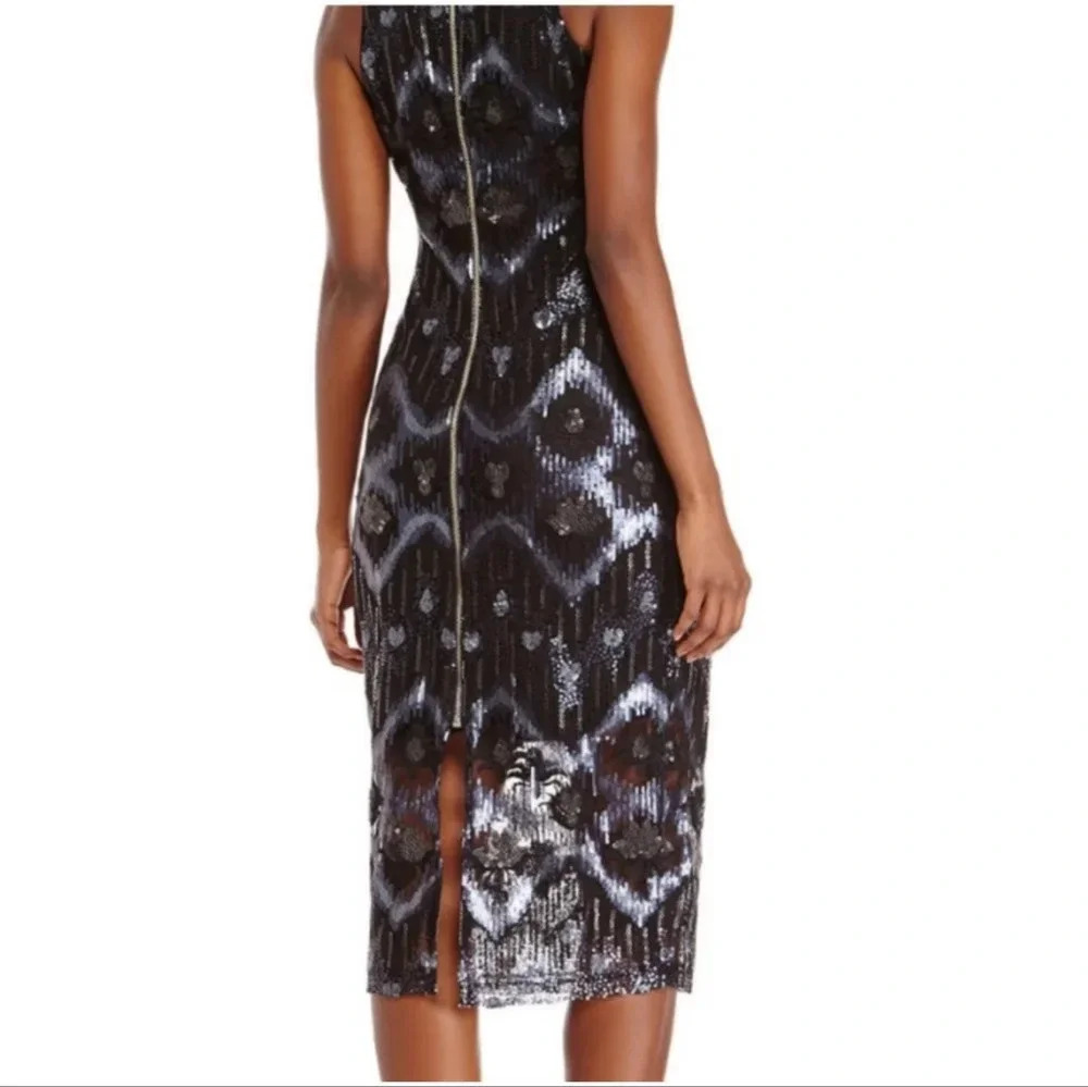 Alexia Admor Sequin Black & Navy Mini Dress - Picture 2 of 9